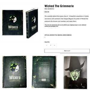 WICKED - The Grimmerie Hard Cover Book: Rare 1st Edition: Never Opened